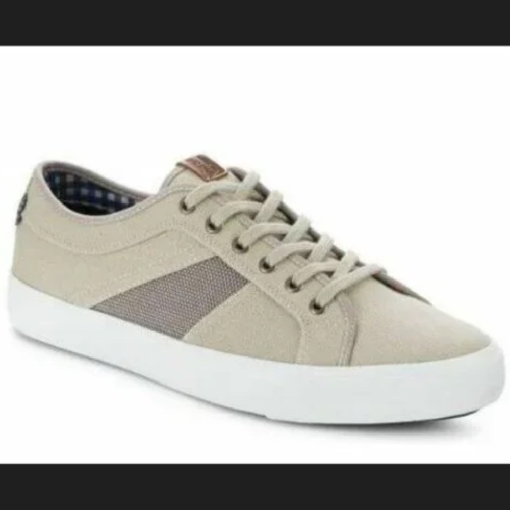 Ben Sherman Taupe Canvas Low-Top Sneakers